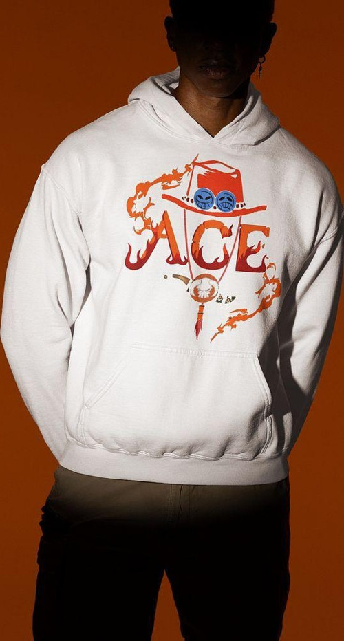 Anime Ace Baskılı Unisex Oversize Hoodie