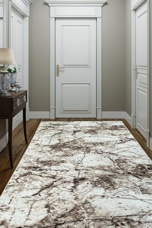 Frt Makinede Yıkanabilir Kaymaz Taban Modern Yolluk Koridor Salon Mutfak Halısı