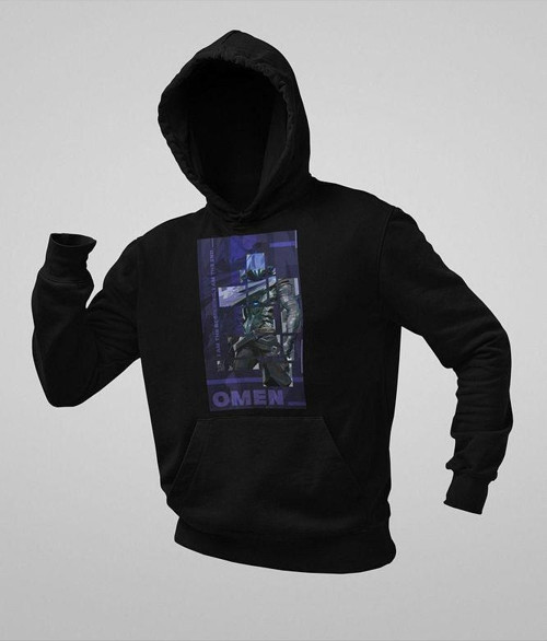 Smoker Omen Baskılı Unisex Oversize Vvalorant Hoodie