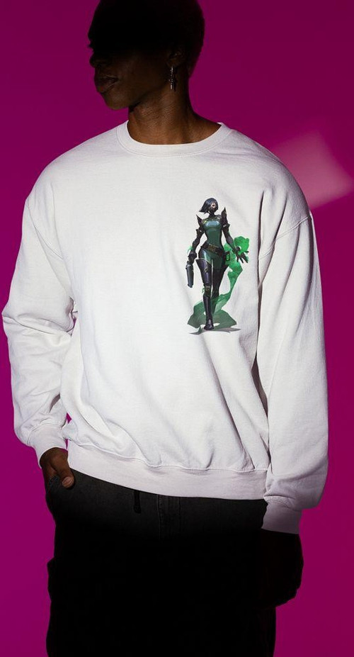 Minimalist Tasarım Viper Baskılı Unisex Oversize Valorant Sweatshirt
