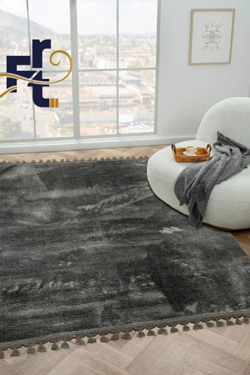 Frt Örgü Saçaklı Peluş Kaymaz Taban Salon Mutfak Çocuk Odası Koridor Halısı 1