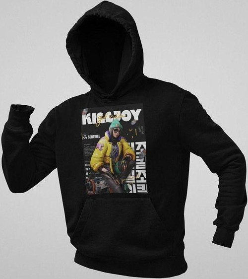 Sentinel Kiilljoy Baskılı Unisex Oversize Vallorant Hoodie