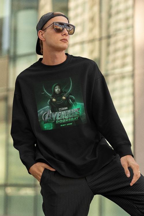 Avengers Doomsday Baskılı Unisex Oversize Doctor Sweatshirt