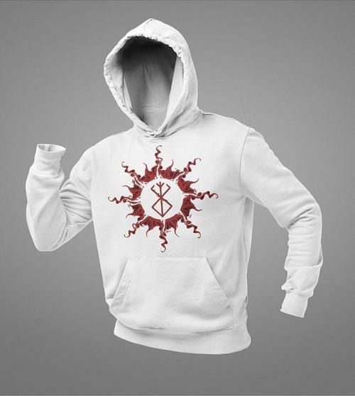 Anime Berserk Dizi Temalı Baskılı Unisex Oversize Hoodie