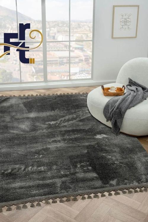 Frt Örgü Saçaklı Peluş Kaymaz Taban Salon Mutfak Çocuk Odası Koridor Halısı 1