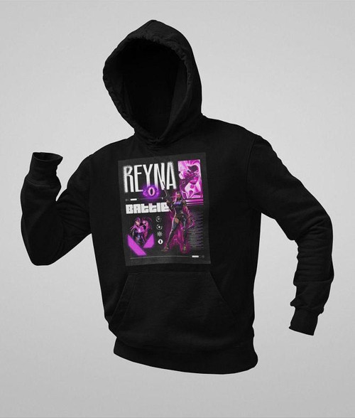 Reyna Battle Yazılı Unisex Oversize Vallorant Hoodie