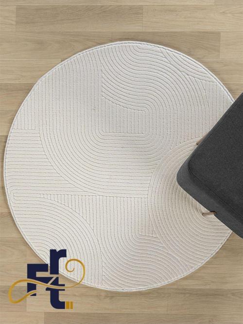 Merinos Yuvarlak Joy Rölyef Kaymaz Taban Kesme Halı Yolluk