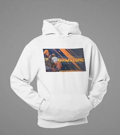 Brimstone Smoke Baskılı Unisex Oversize Vvalorant Hoodie