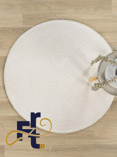 Merinos Yuvarlak Aden Rölyef Kaymaz Taban Kesme Halı Yolluk