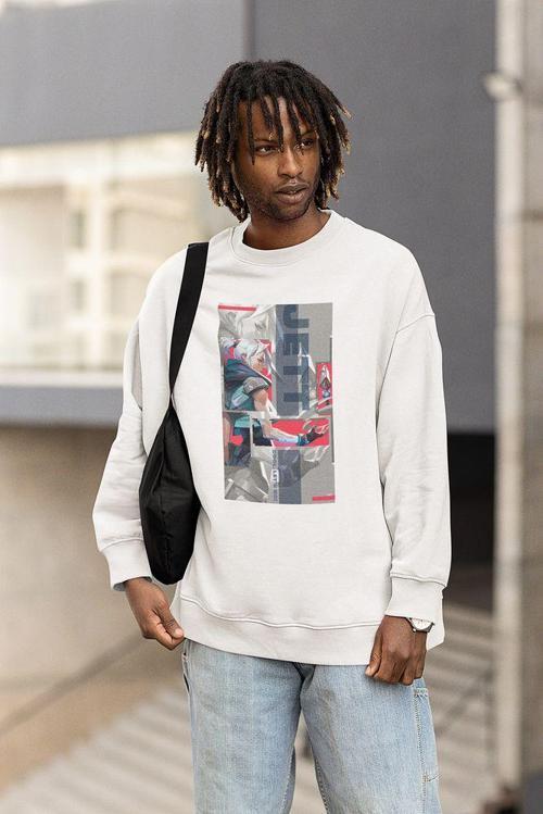 Jett Karakter Baskılı Unisex Oversize Valoorant Sweatshirt