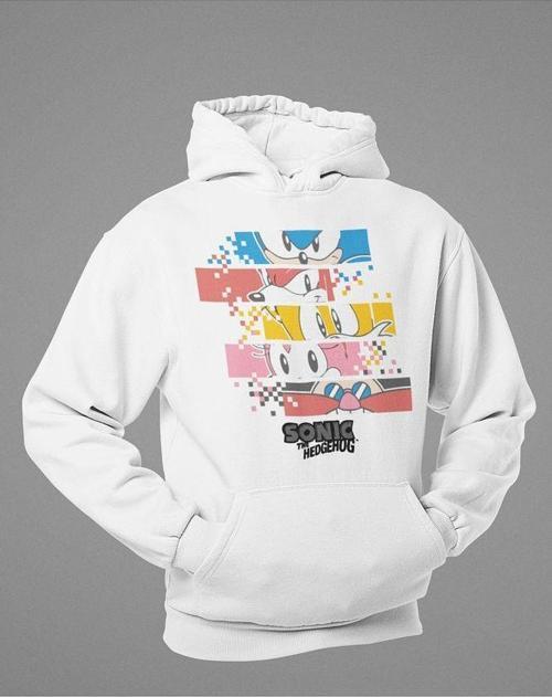 Sonic The Hedgehog Baskılı Unisex Oversize Çizgi Film Hoodie