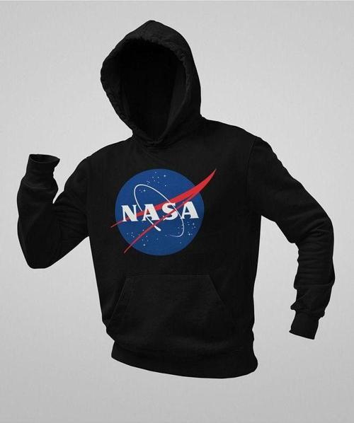 Nasa Baskılı Unisex Oversize Hoodie