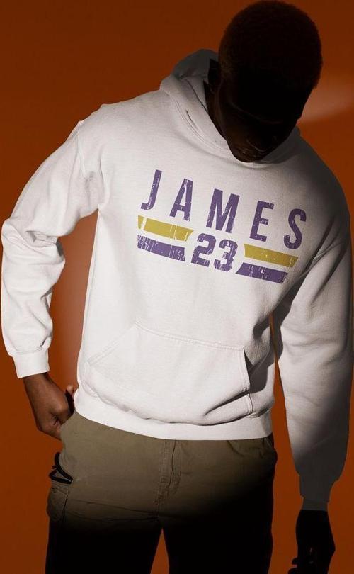 James 23 Basketbolcu Yazılı Unisex Oversize Hoodie