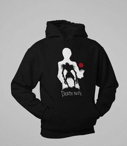 Death Note Baskılı Unisex Oversize Anime Hoodie