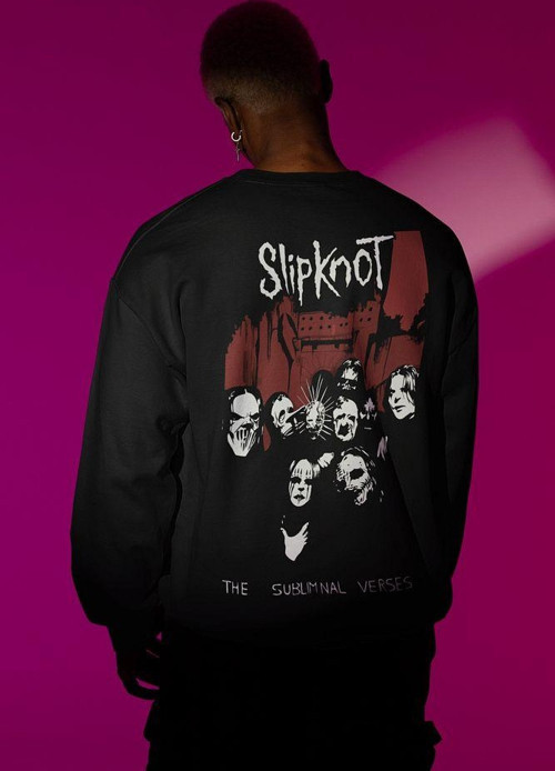 Slipknot Baskılı Unisex Oversize Rock Metal Müzik Grubu Sweatshirt
