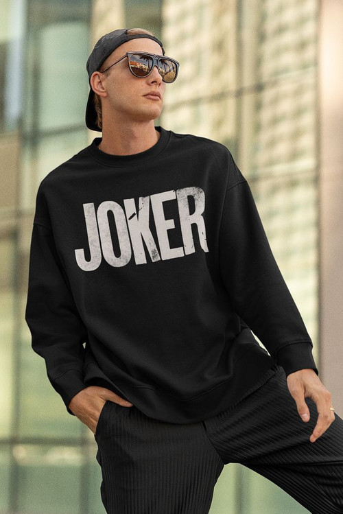 Joker Yazılı Unisex Oversize Sweatshirt