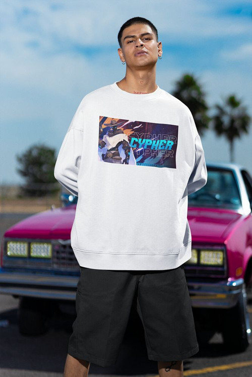 Cypher Baskılı Unisex Oversize Vaalorant Sweatshirt