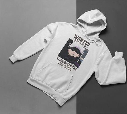 Dead Or Alive Wanted Baskılı Unisex Oversize Anime Hoodie