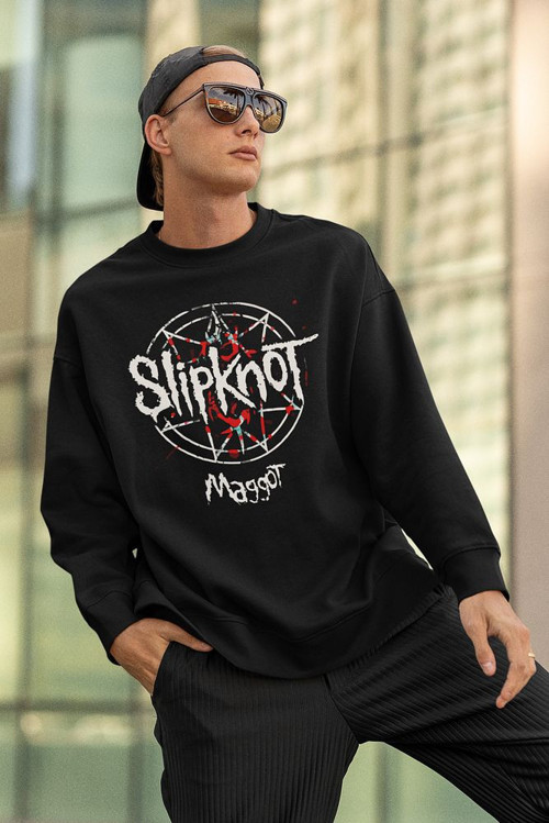 Slipknot Maggot Baskılı Unisex Oversize Müzik Grubu Sweatshirt