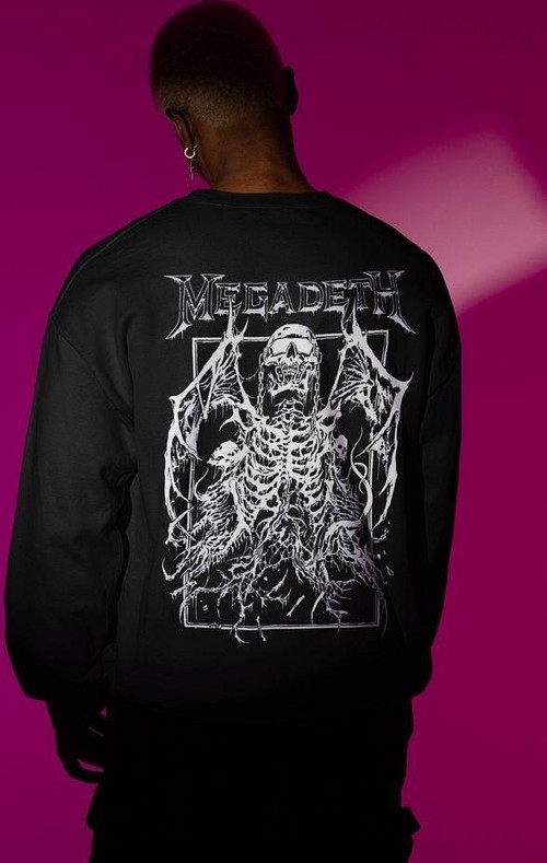 Megadeth Rock Metal Müzik Grubu Baskılı Unisex Oversize Sweatshirt