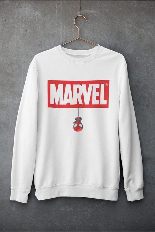 Marvel Örümcek Adam Baskılı Unisex Oversize Sweatshirt
