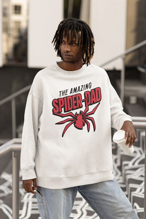 The Amazing Spider-Dad Yazılı Unisex Oversize Örümcek Adam Temalı Sweatshirt