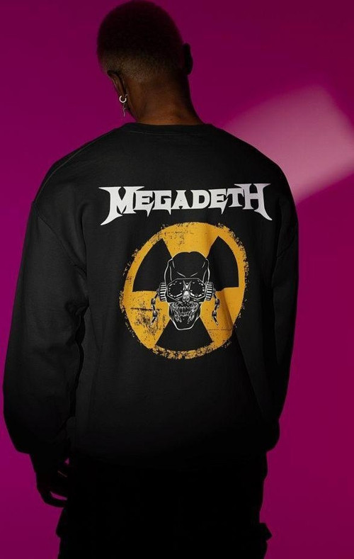 Megadeth Baskılı Unisex Oversize Anime Sweatshirt