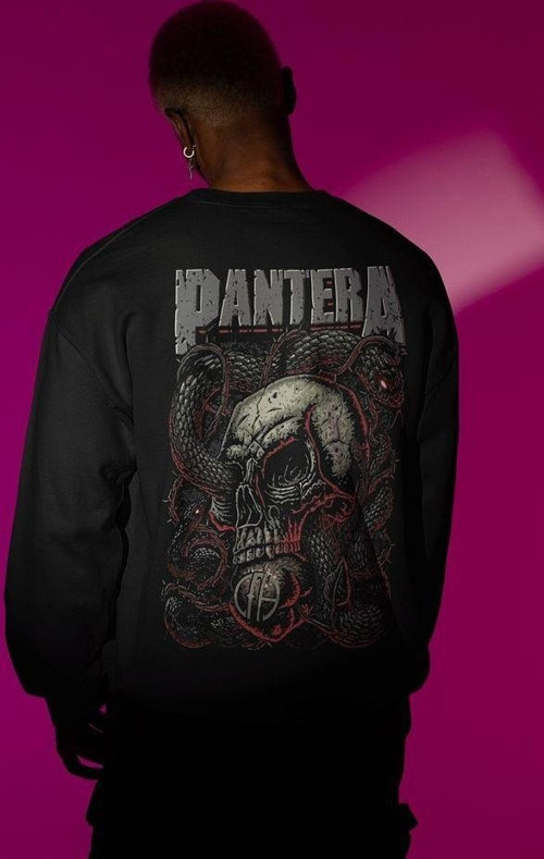 Pantera Baskılı Unisex Oversize Müzik Grubu Sweatshirt