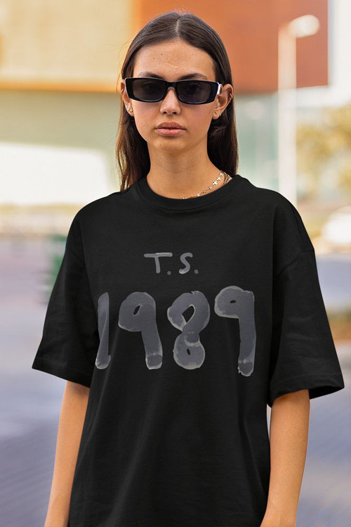 T. S. 1989 Baskılı Unisex Tişört, Oversize Şarkıcı Taylor Swift Tişört