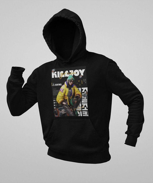 Sentinel Kiilljoy Baskılı Unisex Oversize Vallorant Hoodie