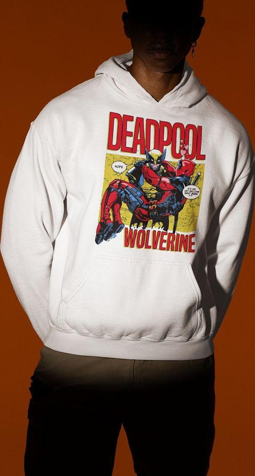 Deadpool x Wolverine Baskılı Unisex Oversize Marvel Karakter Hoodie