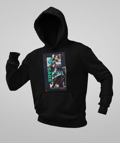 Vallorant Sage Oyun Karakteri Baskılı Unisex Oversize Hoodie