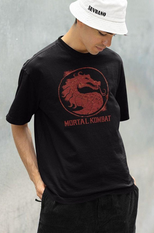 Mortal Kombat Baskılı Unisex Oversize Tişört