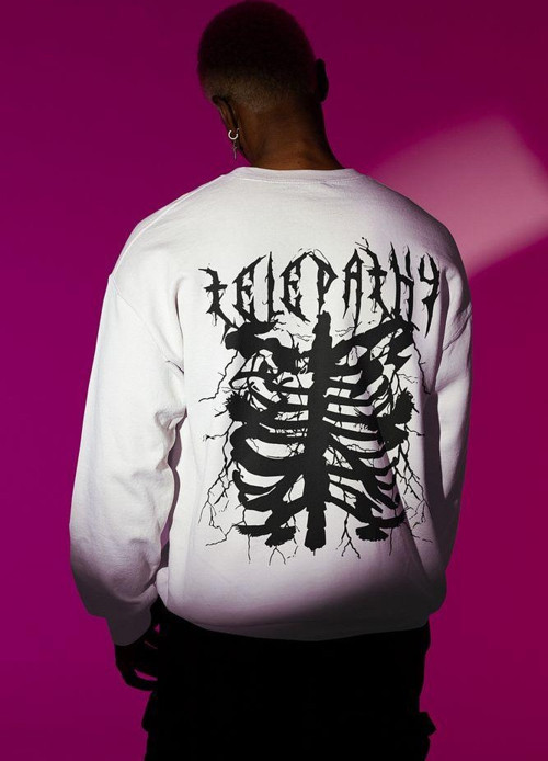 Tasarım Telepathy Baskılı Unisex Oversize Sweatshirt