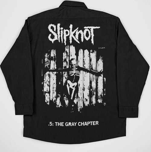 Tasarım Slipknot Müzik Grubu Baskılı Unisex Rock Metal Cepli Gömlek