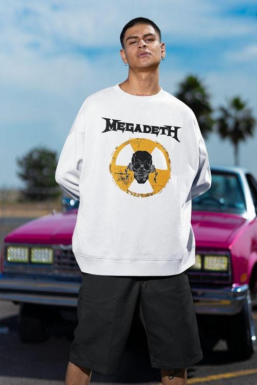 Megadeth Baskılı Unisex Oversize Sweatshirt