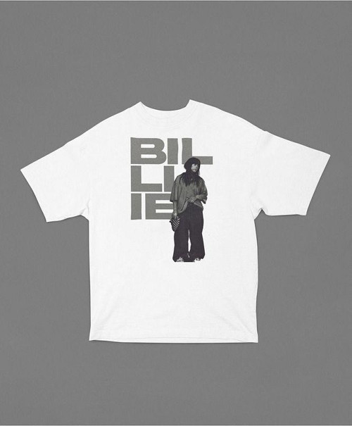 Billie Eilish Özel Tasarım Unisex Tişört, Oversize Şarkıcı Tişört