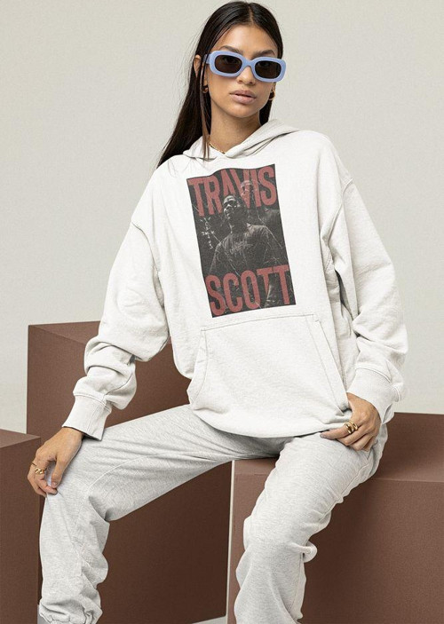 Travis Scott Rapper Baskılı Unisex Oversize Hoodie