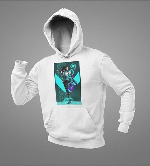 Sage Heal Karakter Baskılı Unisex Oversize Vvalorant Hoodie