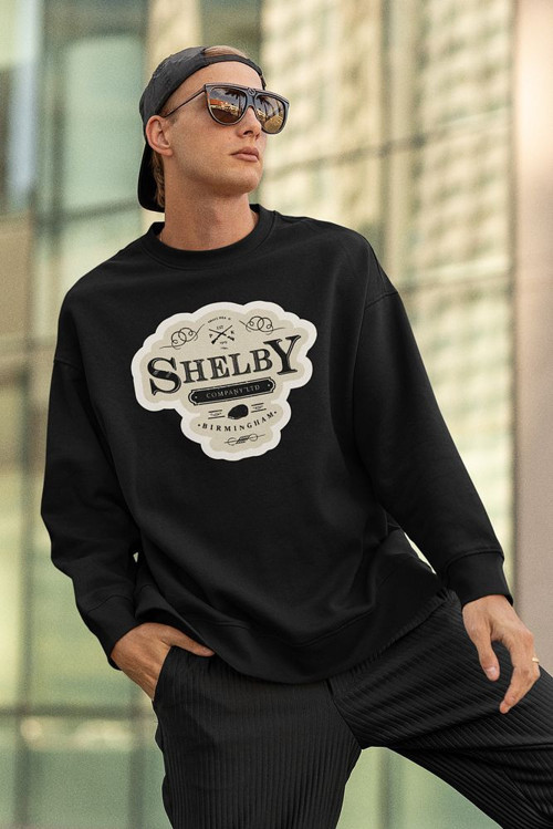 Shelby Logo Baskılı Unisex Oversize Peaky Blinderrs Sweatshirt