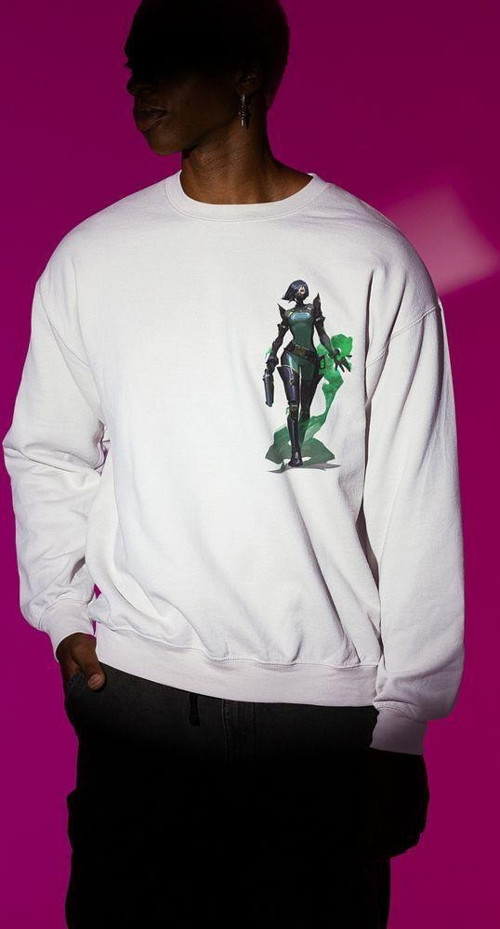 Minimalist Tasarım Viper Baskılı Unisex Oversize Valorant Sweatshirt