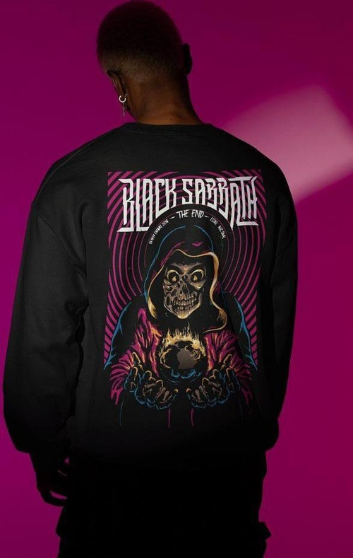 Black Sabbath Rock Metal Müzik Grubu Baskılı Unisex Oversize Sweatshirt