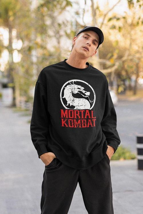 Mortal Kombat Baskılı Unisex Oversize Anime Sweatshirt