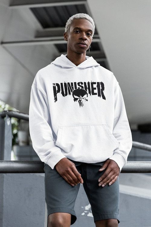 Punisher Yazılı Unisex Oversize Tasarım Film Hoodie