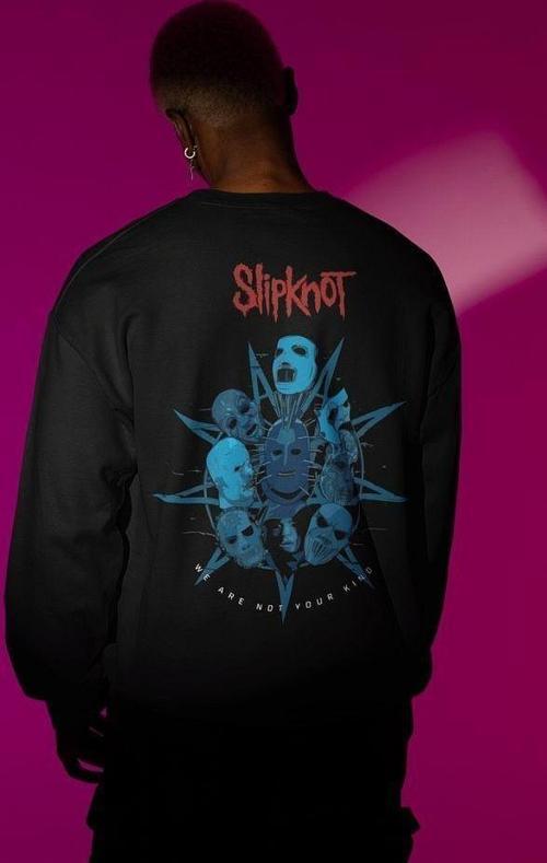 We Are Not Your Kind Yazılı Unisex Oversize Slipknot Müzik Grubu Sweatshirt