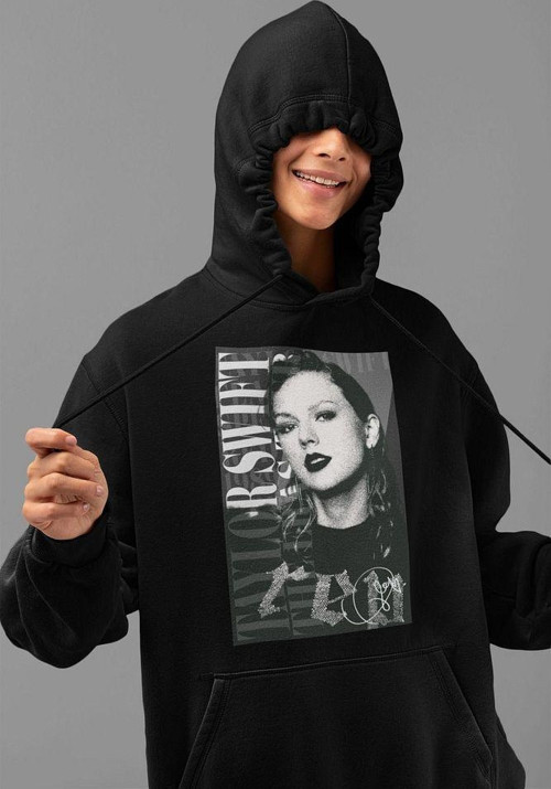 Red Taylor Swift Baskılı Unisex Oversize Şarkıcı Hoodie