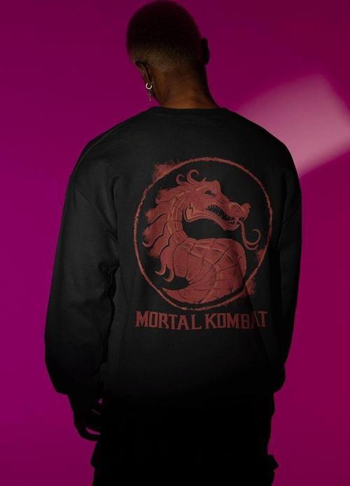Mortal Kombat Baskılı Unisex Oversize Anime Sweatshirt
