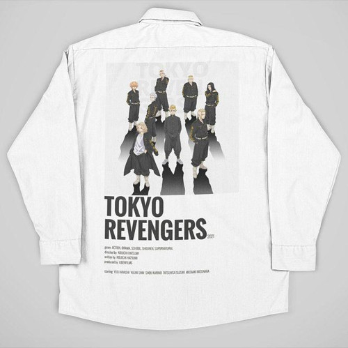 Tokyo Revengers Baskılı Unisex Anime Cepli Gömlek