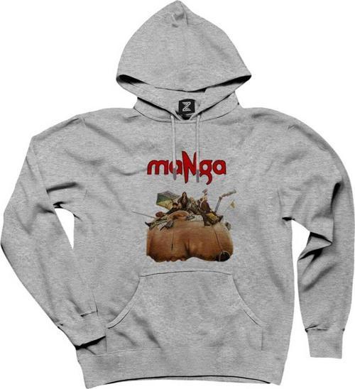 Manga Antroposen Gri Kapşonlu Sweatshirt Hoodie