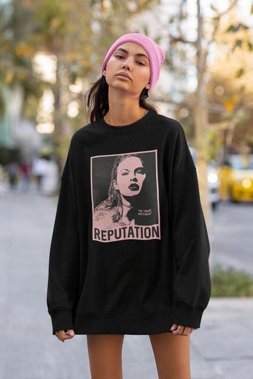 Reputation Yazılı Unisex Oversize Taylor Swift Sweatshirt